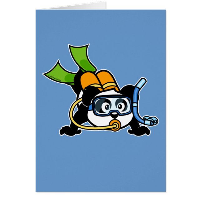 Cartão Scuba Panda (Frente)