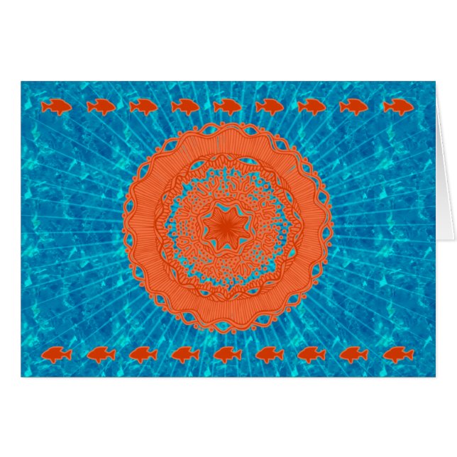 Cartão Scuba - Vazio da placa de saudação (Frente Horizontal)