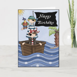 Cartão Scurvy Pirates Birthday Greeting
