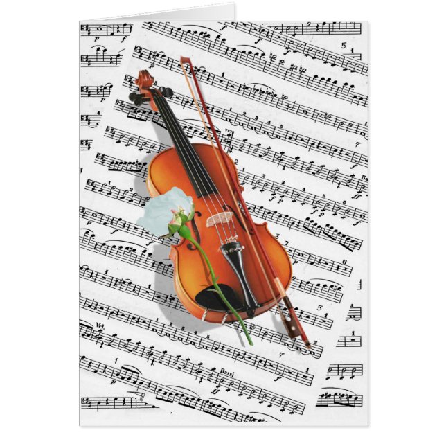 Cartão Se a música for a comida do amor…. (Frente)