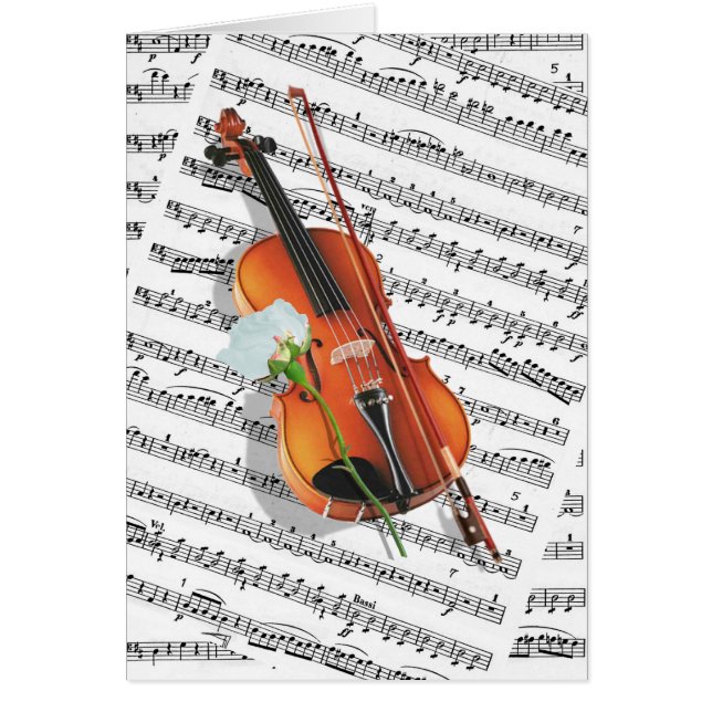 Cartão Se a música for a comida do amor (Frente)