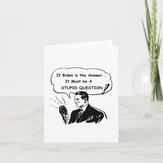 Cartão Se Biden É O Quic Da Resposta (Frente)