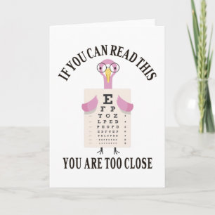 Cartão Se conseguir ler isto, está muito perto