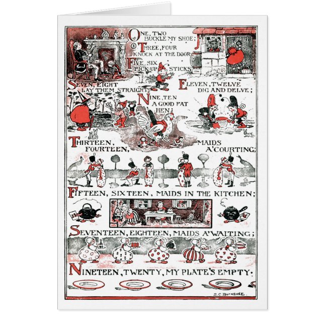 Cartão Se, dois, curva meus calçados (Frente)