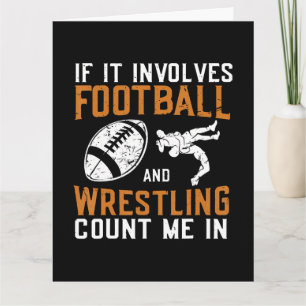 Cartão Se Envolve Futebol E Wrestling Me Conte