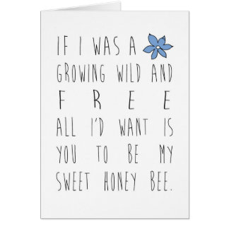 Cartão Se eu era uma flor