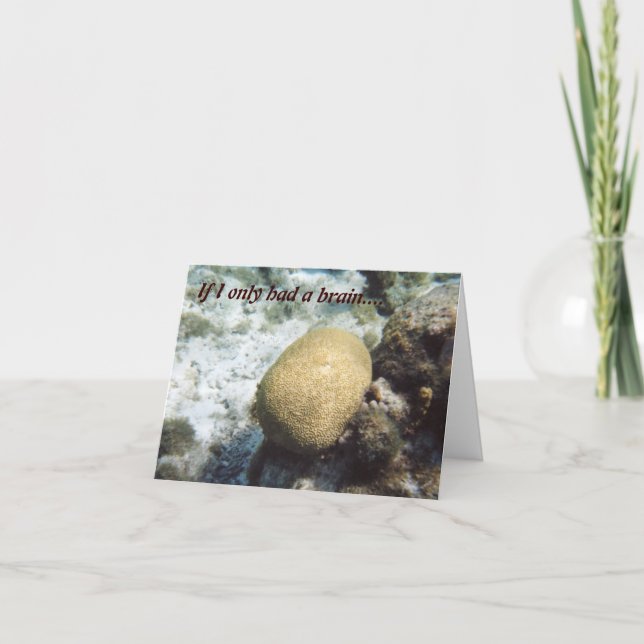 Cartão Se eu só tivesse um cérebro... (Frente)
