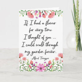 Cartão Se eu tivesse uma flor pensando em você