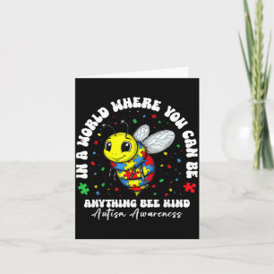 Cartão Sê Gentil Autismo Conscientização Puzzle Gráfico H