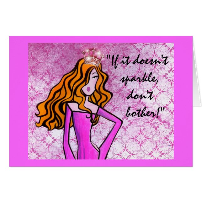 Cartão "Se não faz faísca, não incomode! " (Frente Horizontal)