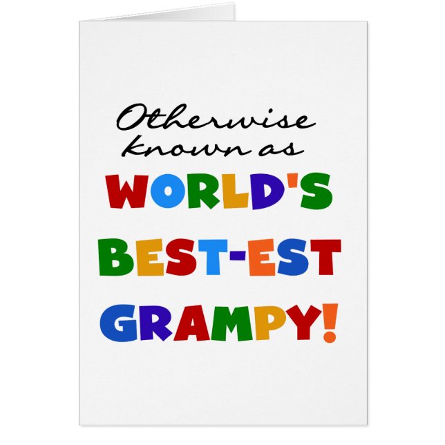 Cartão Se não sabido como presentes do Melhor-est Grampy (Frente)