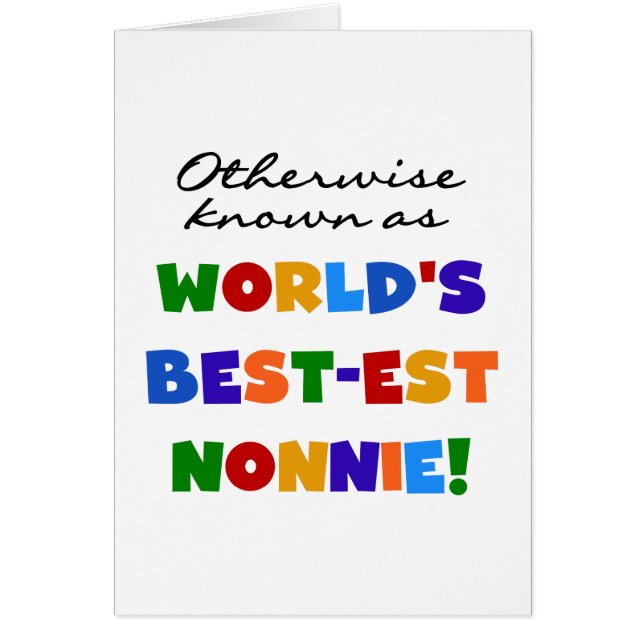 Cartão Se não sabido como presentes do Melhor-est Nonnie (Frente)