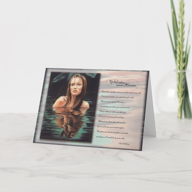 Cartão Se os desejos eram cavalos (Frente)