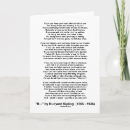 Cartão Se Poema De Rudyard Kipling (Poema Inspiracional)