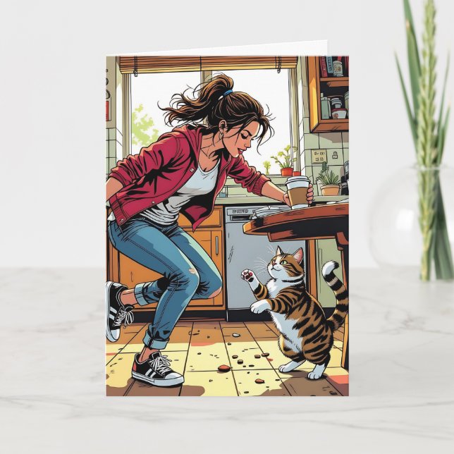 Cartão Se precisar de mim, me ligue! | Café engraçado e g (Frente)