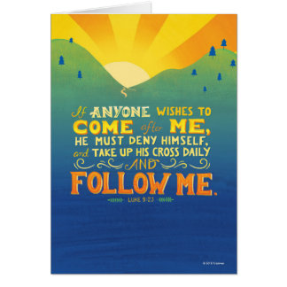 Cartão Se qualquer um deseja vir após mim