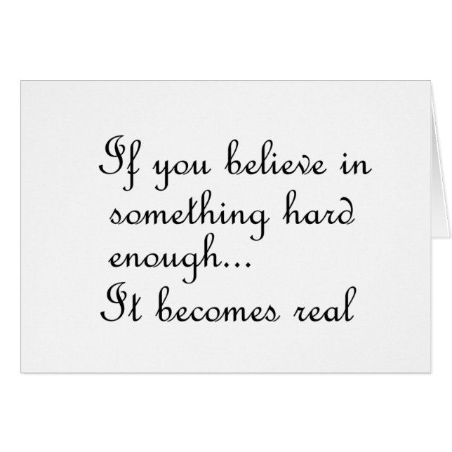 Cartão Se você acredita em algo (Frente Horizontal)