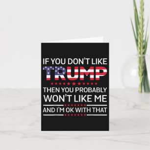 Cartão Se Você Gosta De Trump Então Provavelmente Não Gos