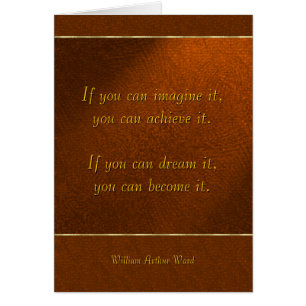 Cartão Se você pode imaginar, você pode alcançar...