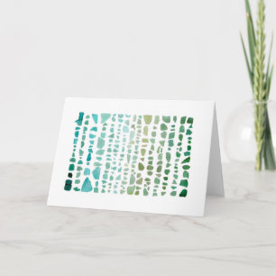 Cartão Sea Glass Spectrum: Aquamarine to Emerald notecard