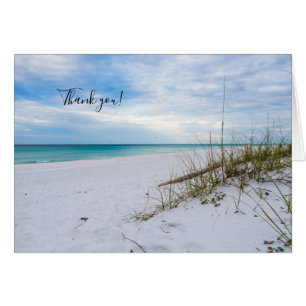 Cartão Sea Oats White Sand Beach Morning Obrigado U Card