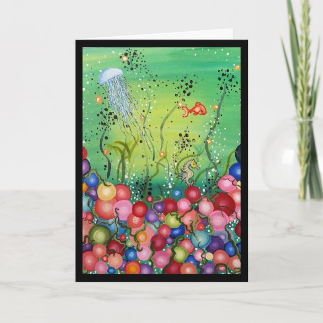 Cartão Sea of Color- Greeting Card, Blessings (Frente)