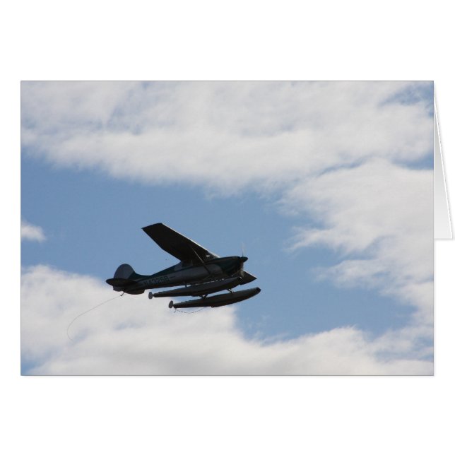 Cartão Sea Plane Sillhouette (Frente Horizontal)