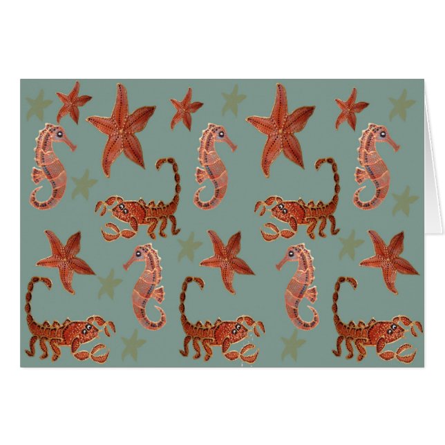 Cartão Seacreatures (Frente Horizontal)