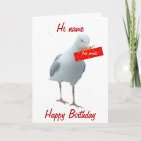 Seagull Air Mail Birthday adicionar nome frente