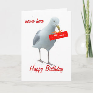 Cartão Seagull Birthday Day Card any person