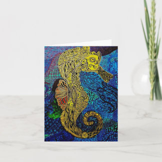 Cartão Seahorse blank notecards customize it
