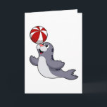 Cartão Seal with Water polo<br><div class="desc">This design is the perfect gift for a birthday, Christmas and other celebrations. It is suitable for women, men and kids.</div>