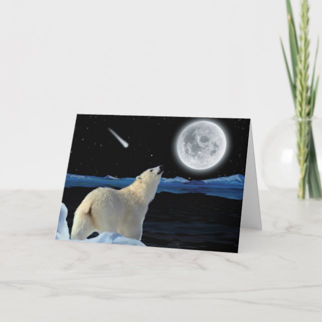 Cartão Searching POLAR BEAR II Greeting Card (Frente)