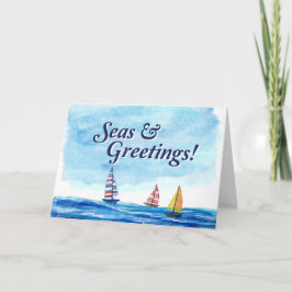 Cartão Seas & Greetings Sailing Holiday
