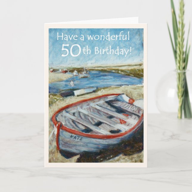 Cartão Seascape 50th Birthday Card (Frente)