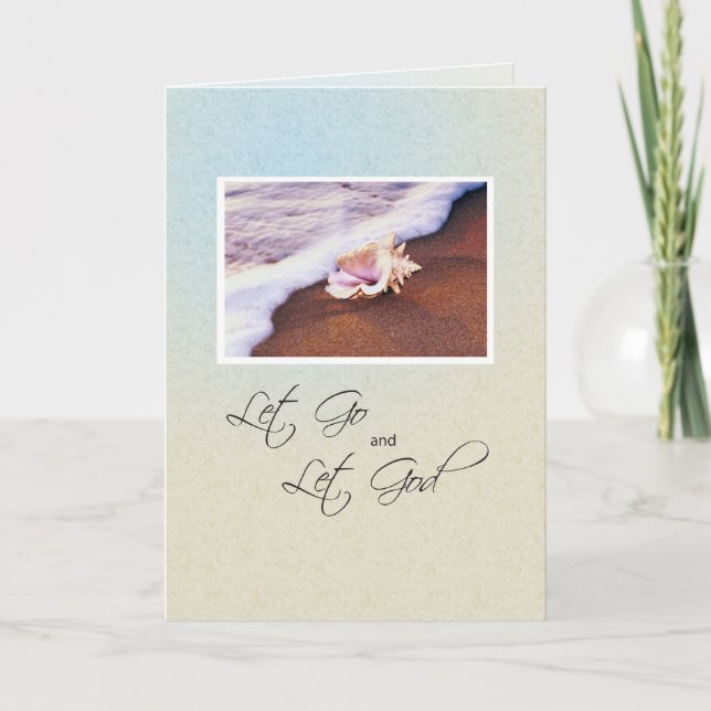 Cartão Seashell no Aniversário de Recuperação de Praia (Frente)