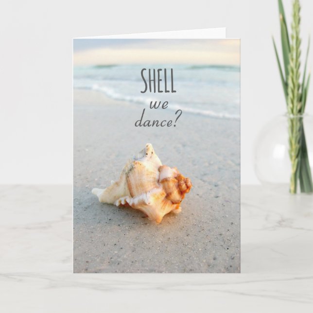 Cartão Seashell Say Beach Card (Frente)