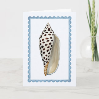 Cartão Seashell Stamp Watercolor Beach Greeting Card