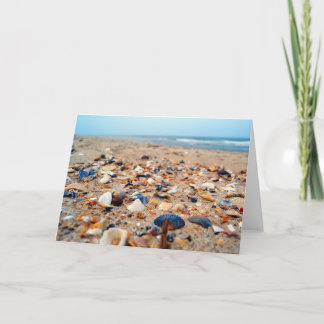 Cartão Seashells on the Beach Greeting Card