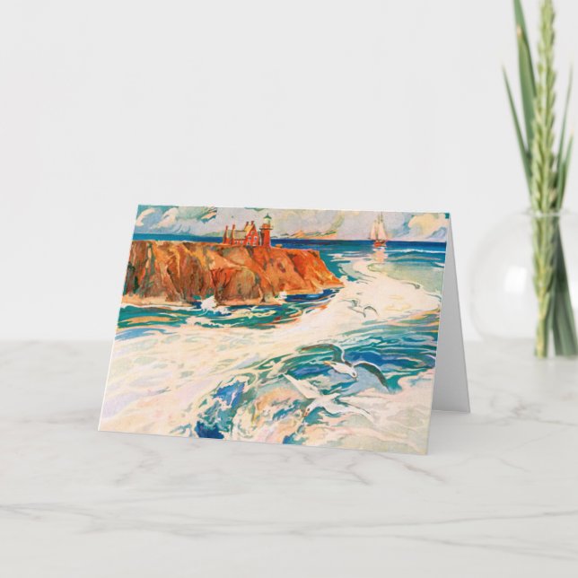 Cartão Seashore Greeting Card to Customize (Frente)