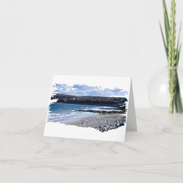 Cartão Seashore Landscape Blank Note Card (Frente)