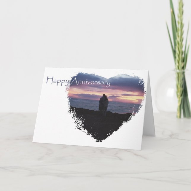 Cartão Seaside Anniversary For Husband (Frente)