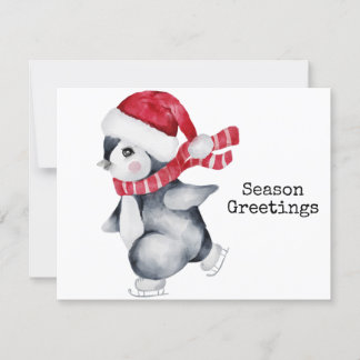 Cartão Season Greetings Penguin