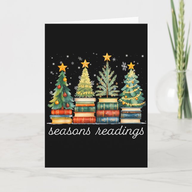 Cartão Seasons Readings All Booked For Christmas Book Rea (Frente)