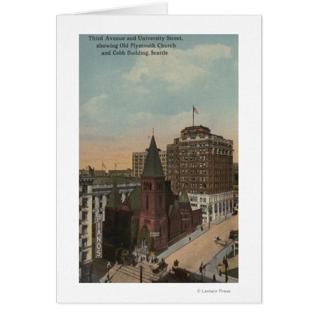 Cartão Seattle, avenida WATTerceiro e Ruas Universitárias (Frente)