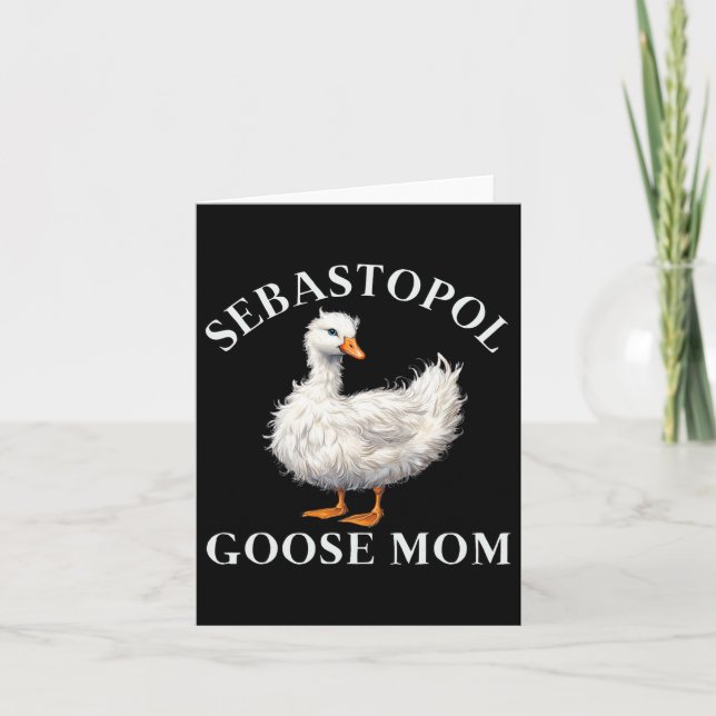 Cartão Sebastopol Goose Mãe (Frente)