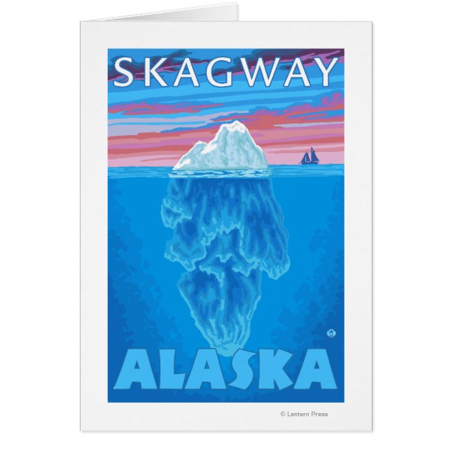 Cartão Seção Cruzada de Iceberg - Skagway, Alasca (Frente)