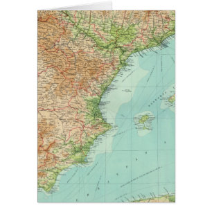 Cartão Seção Leste da espanha e Portugal