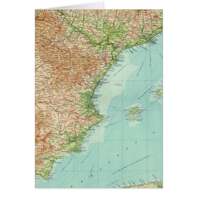 Cartão Seção Leste da espanha e Portugal (Frente)