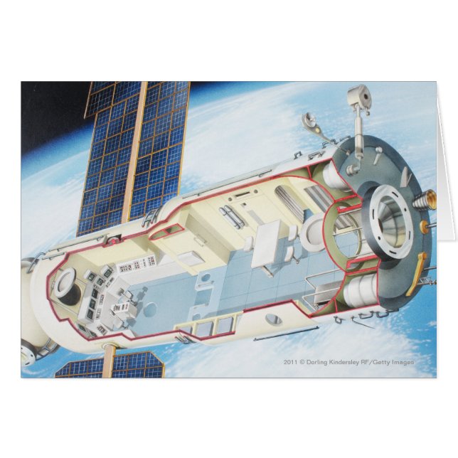 Cartão Secção transversal da estação espacial psta solar (Frente Horizontal)